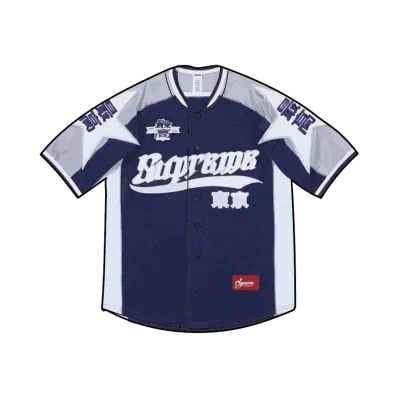Supreme Stars Baseball Jersey "Navy"