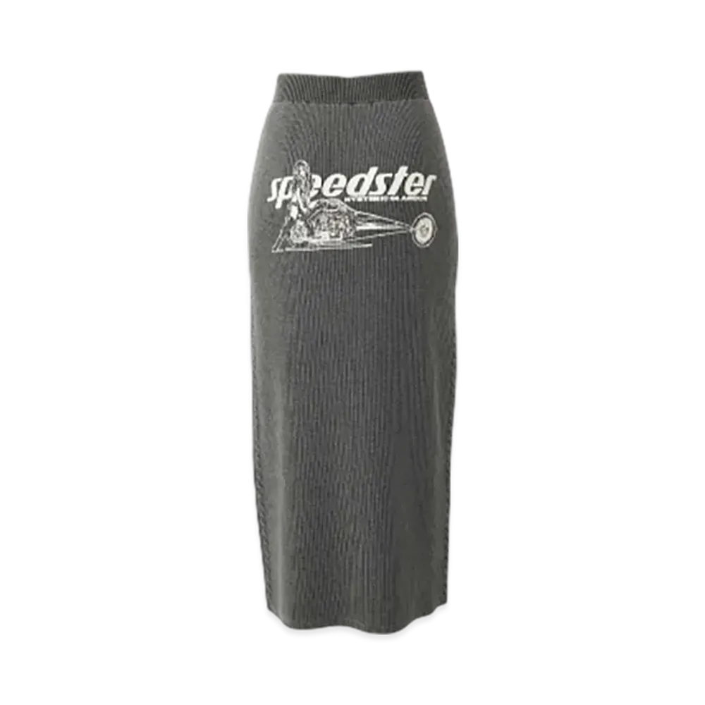 HYSTERIC GLAMOUR Speedster Front Zip Tight Skirt "Black"