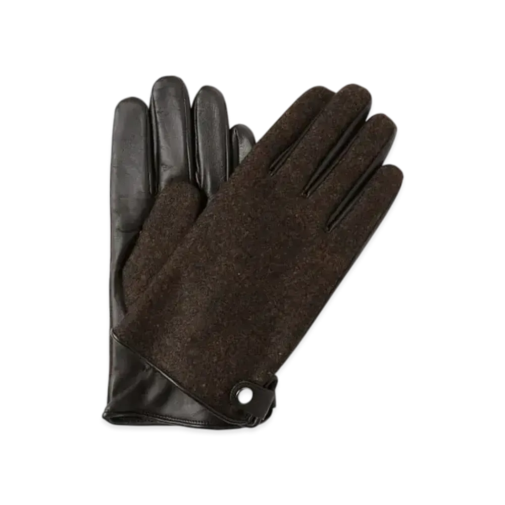 BEAMS Moon Solid Leather Gloves (Touch Panel Compatible) "DarkBrown"