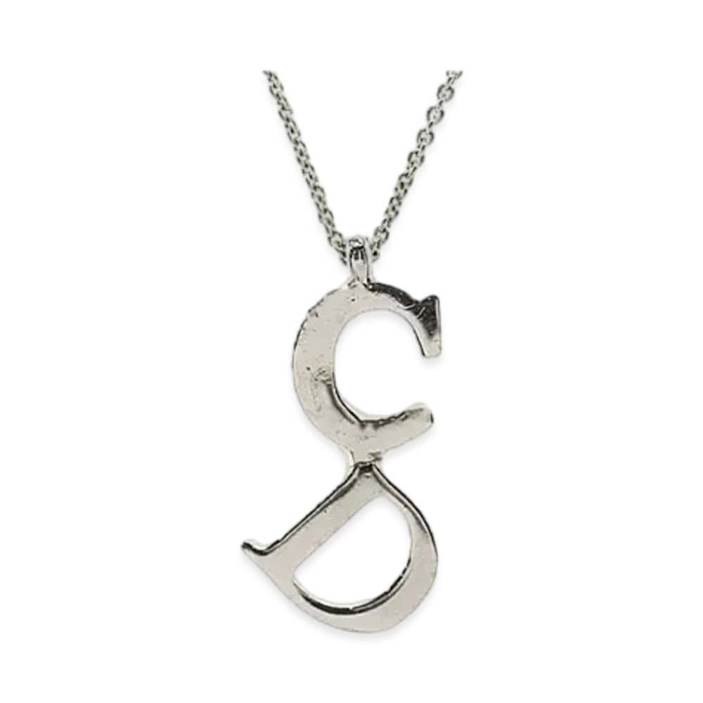 Dior CD Logo Necklace "Silver"