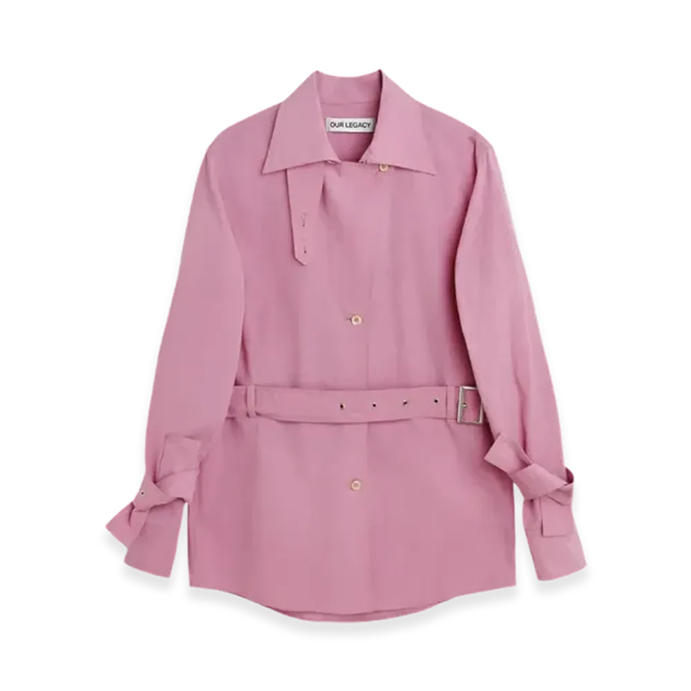 OUR LEGACY Women's Trench Shirt "Duchess Pink Organic Poplin"