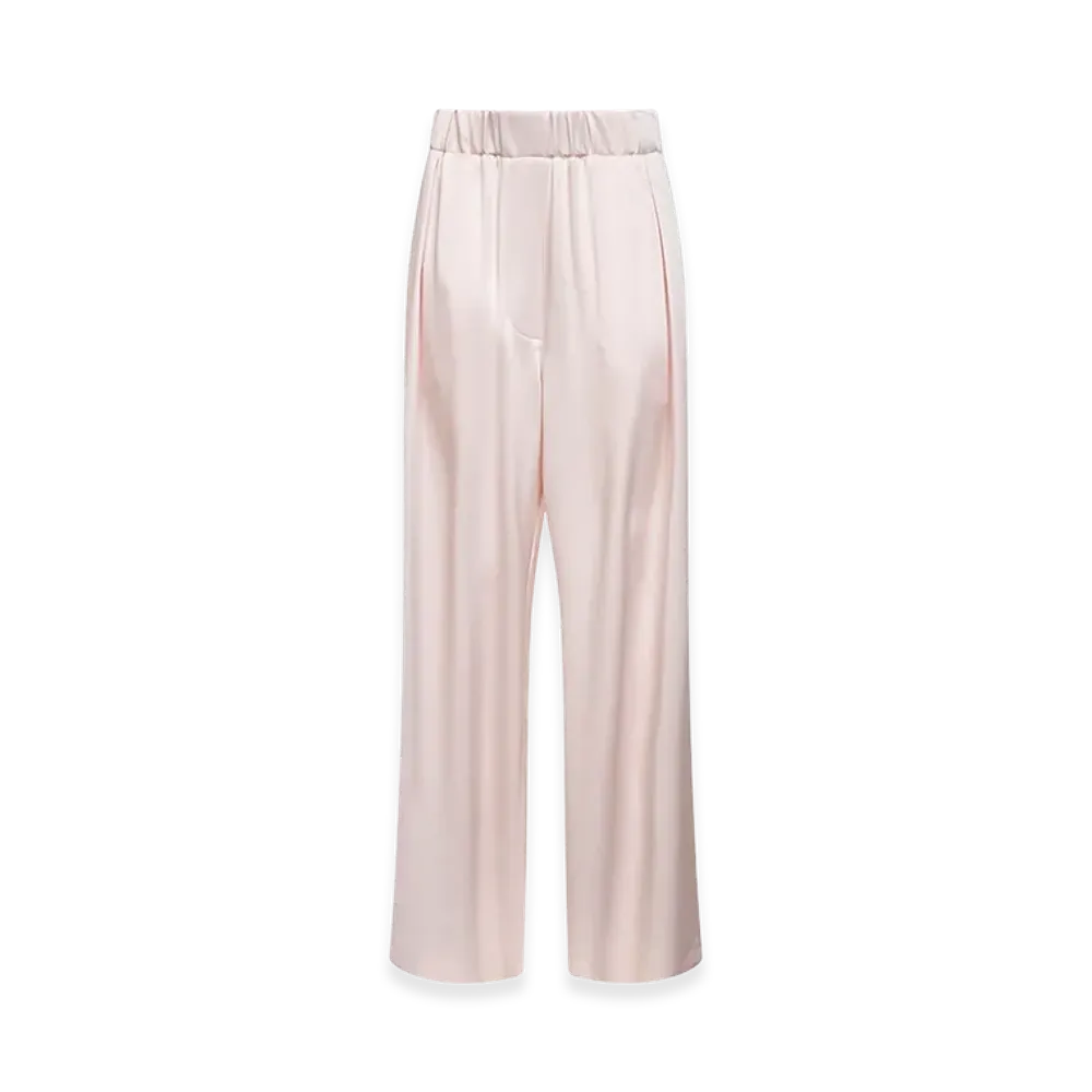 Jil Sander Women's Satin Wide Leg Trousers "Pink"