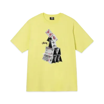 Stussy HOUSE OF CARDS TEE "Yellow"