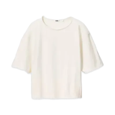 Uniqlo U 24SS AIRism Cotton Relax T "White"