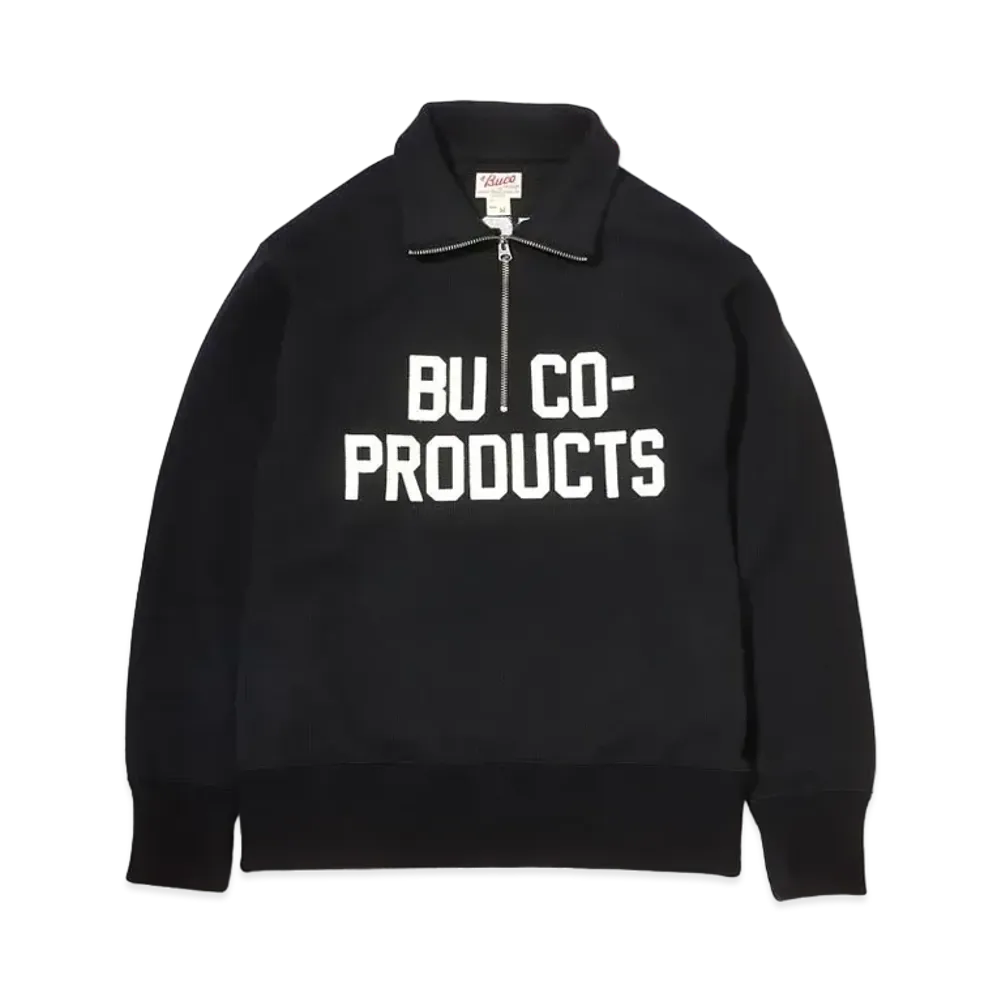 THE REAL McCOY'S Buco Half-Zip Motorcycle Jersey / Buco-Product "Black"