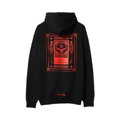 Chrome Hearts FOTI Zip-Up Hoodie with Skull Print on the Back "BLACK"