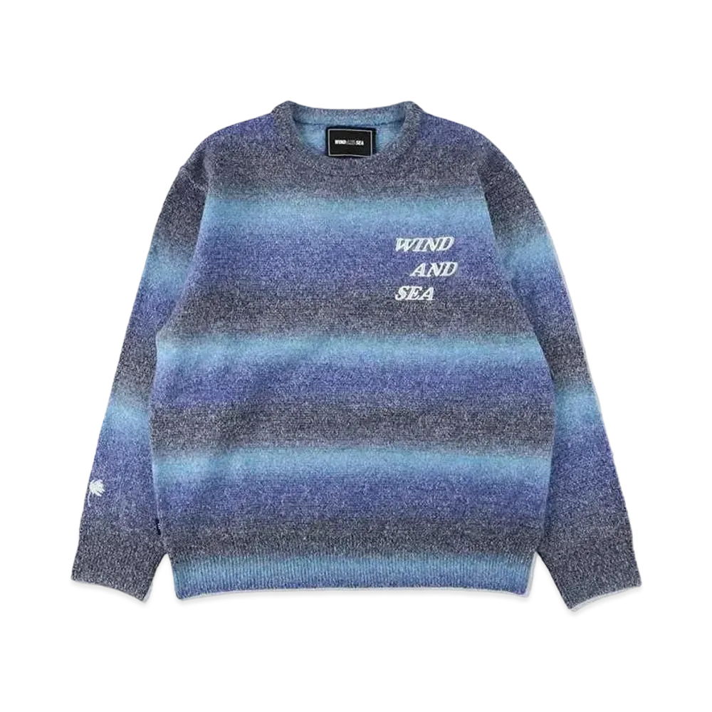 WIND AND SEA Gradation Logo Sweater "Blue"