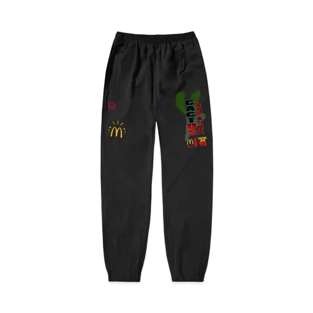 Travis Scott Cactus Jack x McDonald's All American '92 Nylon Pants "Black"