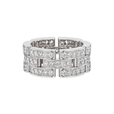 Cartier Maillon Panthere Ring, 3 Diamond-Paved Rows