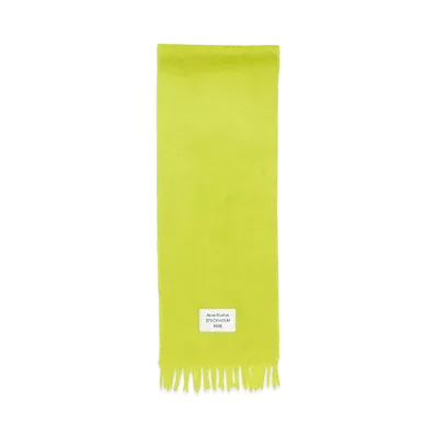 Acne Studios Fringe Alpaca Scarf "Neon Green"