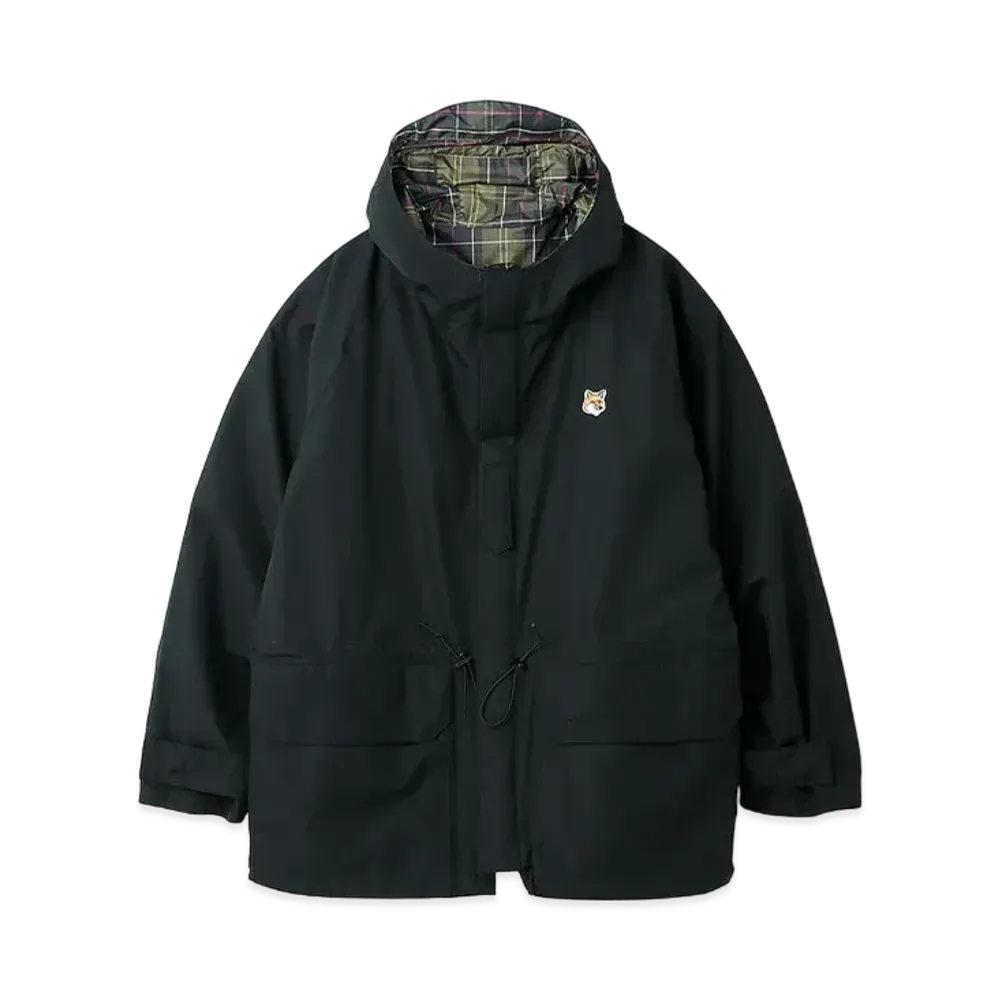 Barbour x Maison Kitsune Reversible Military Hood Blouson "Black"