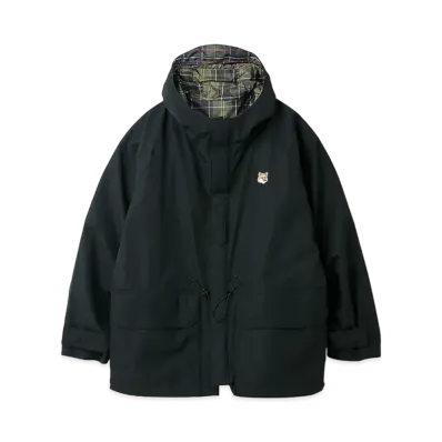 Barbour x Maison Kitsune Reversible Military Hood Blouson "Black"