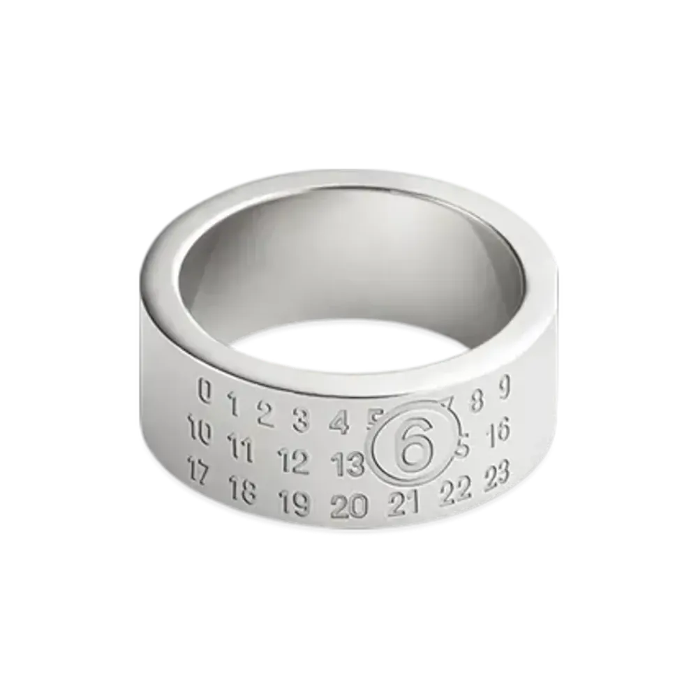 MM6 Maison Margiela Numeric Minimal Signature Ring "Silver"