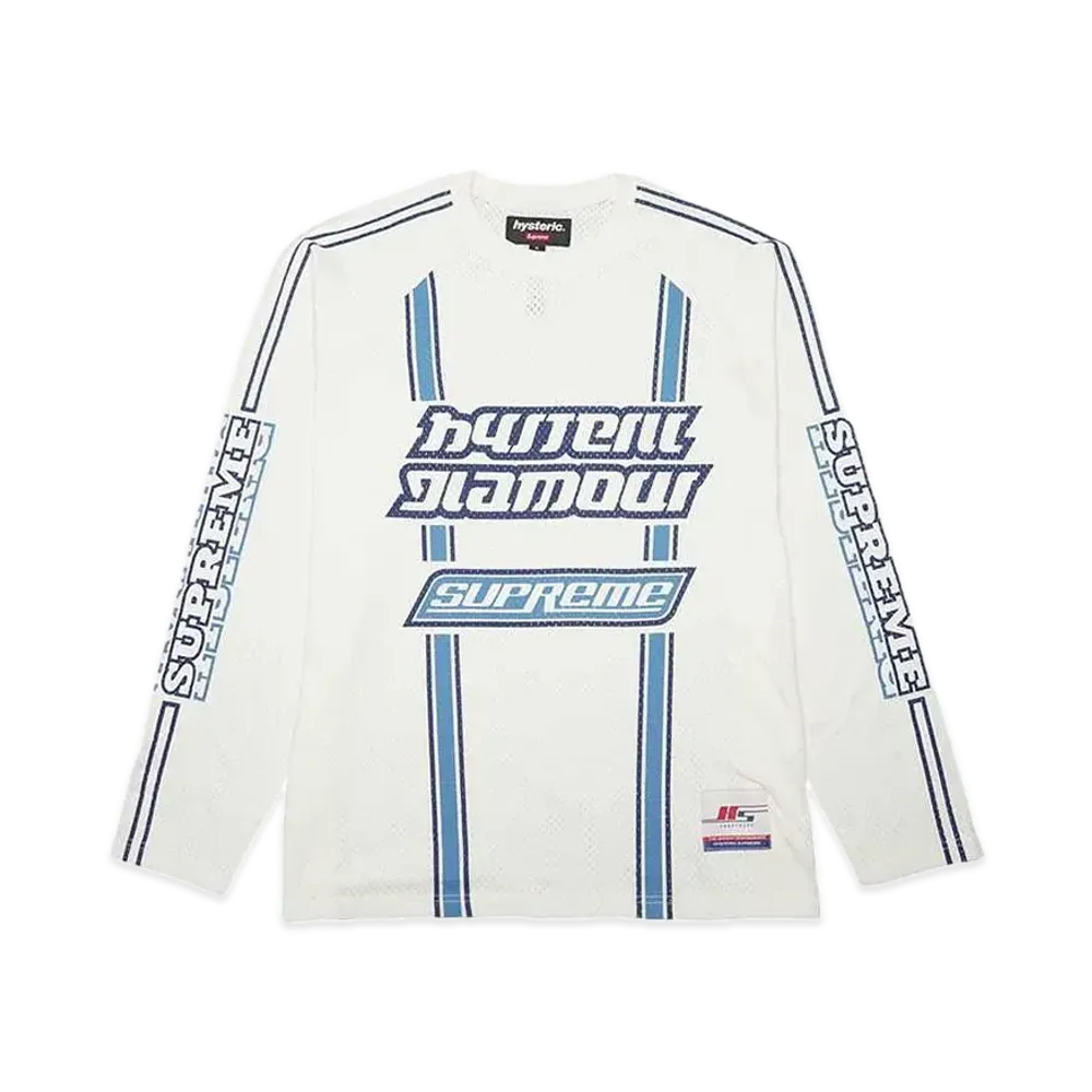Supreme x HYSTERIC GLAMOUR Mesh L/S Top "White"