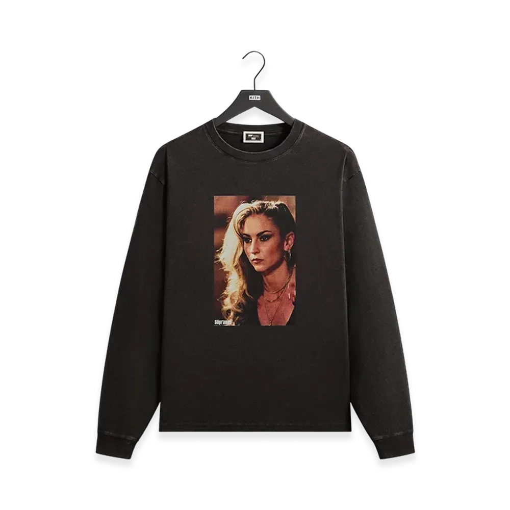 Kith x The Sopranos Adriana Vintage Long Sleeve Tee "Black"