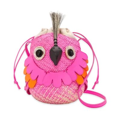 LOEWE Bird Bag "Natural/Fuchsia"