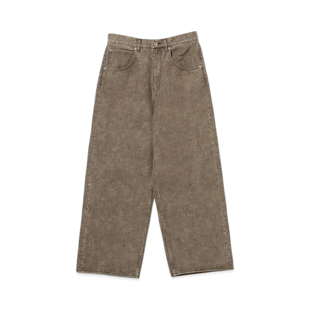 BEAMS FUTURE ARCHIVE Buggy Slab Denim Pants "Brown"