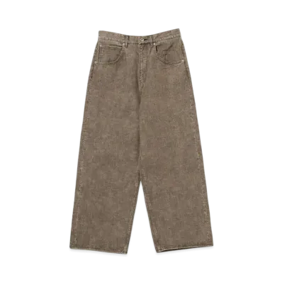 BEAMS FUTURE ARCHIVE Buggy Slab Denim Pants "Brown"