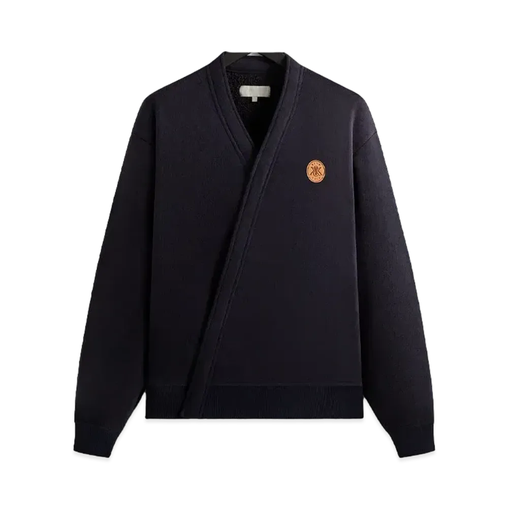 Kith Bonded Sherpa Strauss Cross Front Cardigan "Ink"
