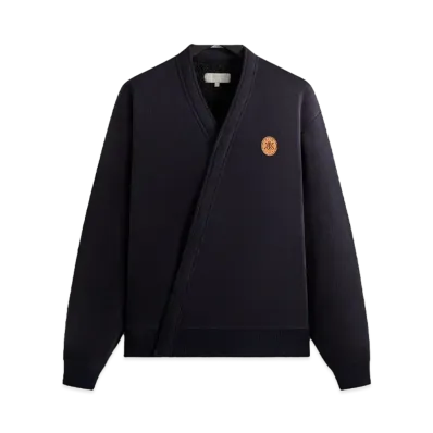 Kith Bonded Sherpa Strauss Cross Front Cardigan "Ink"
