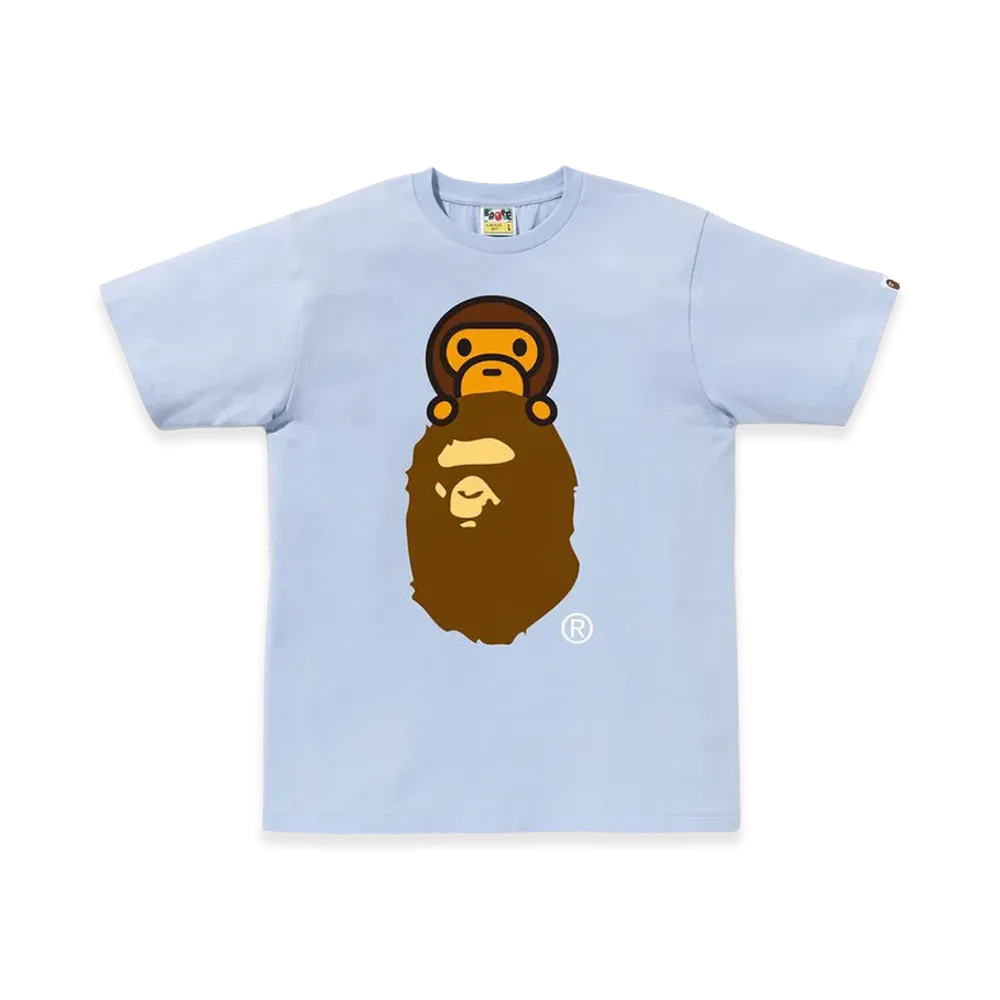 A BATHING APE Milo On Ape Head Tee "Sax"