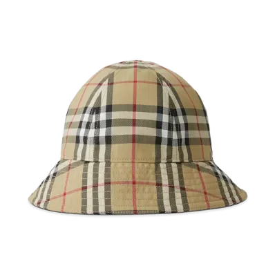 Burberry Women's Embroidered Nylon Bucket Hat "Beige"