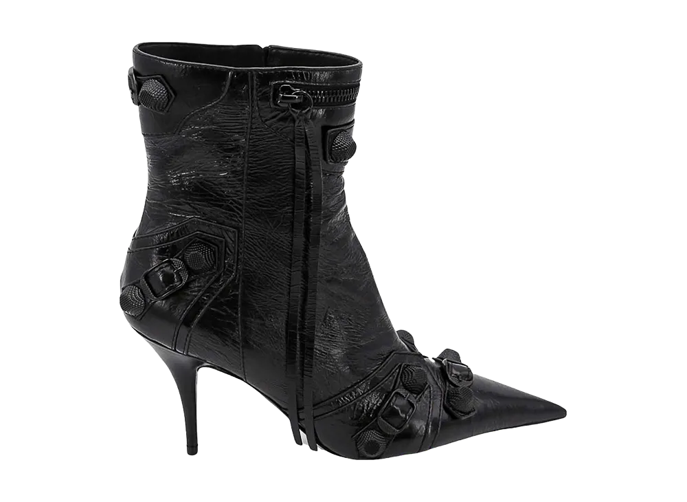 BALENCIAGA Patent Leather Ankle Boots "Black"