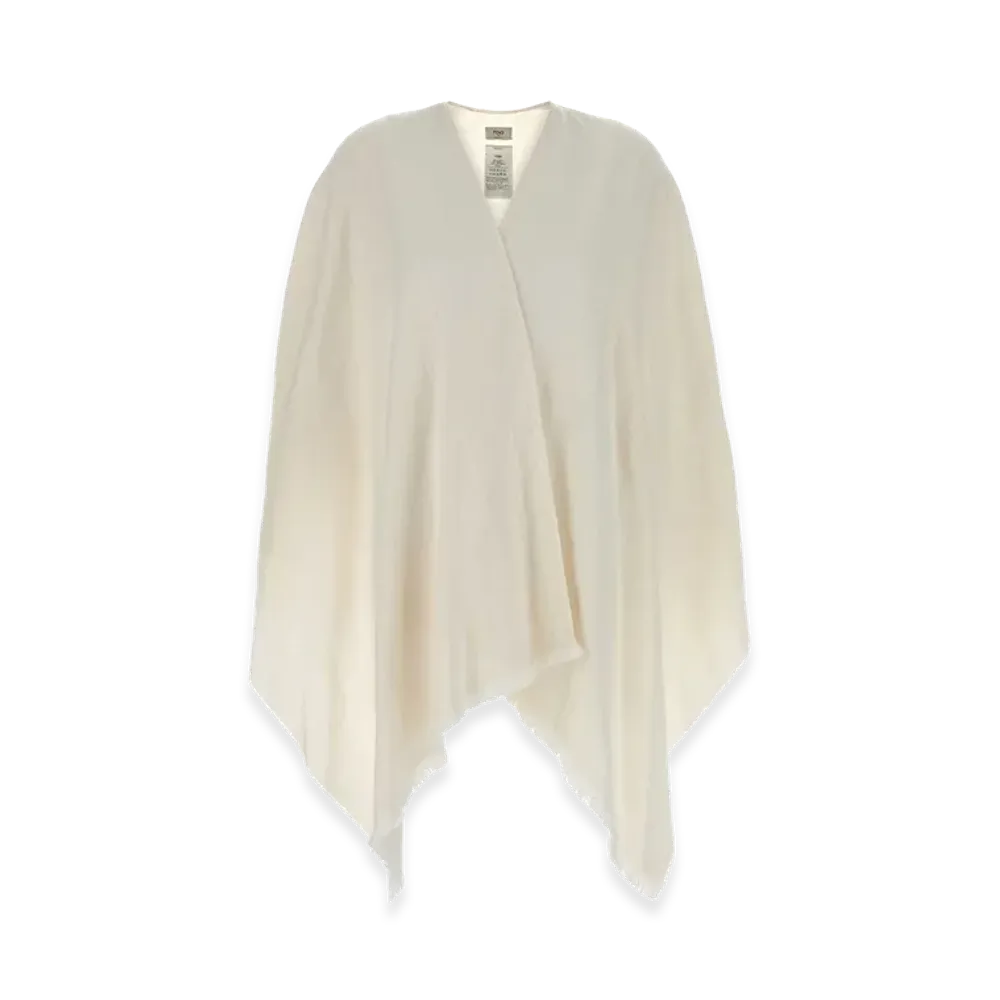 FENDI Women's Wool Blend Cape "Ivory"