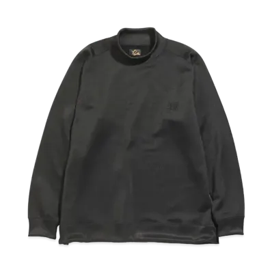 Needles L/S MOCK NECK TEE - C/PE BRIGHT JERSEY "Black"