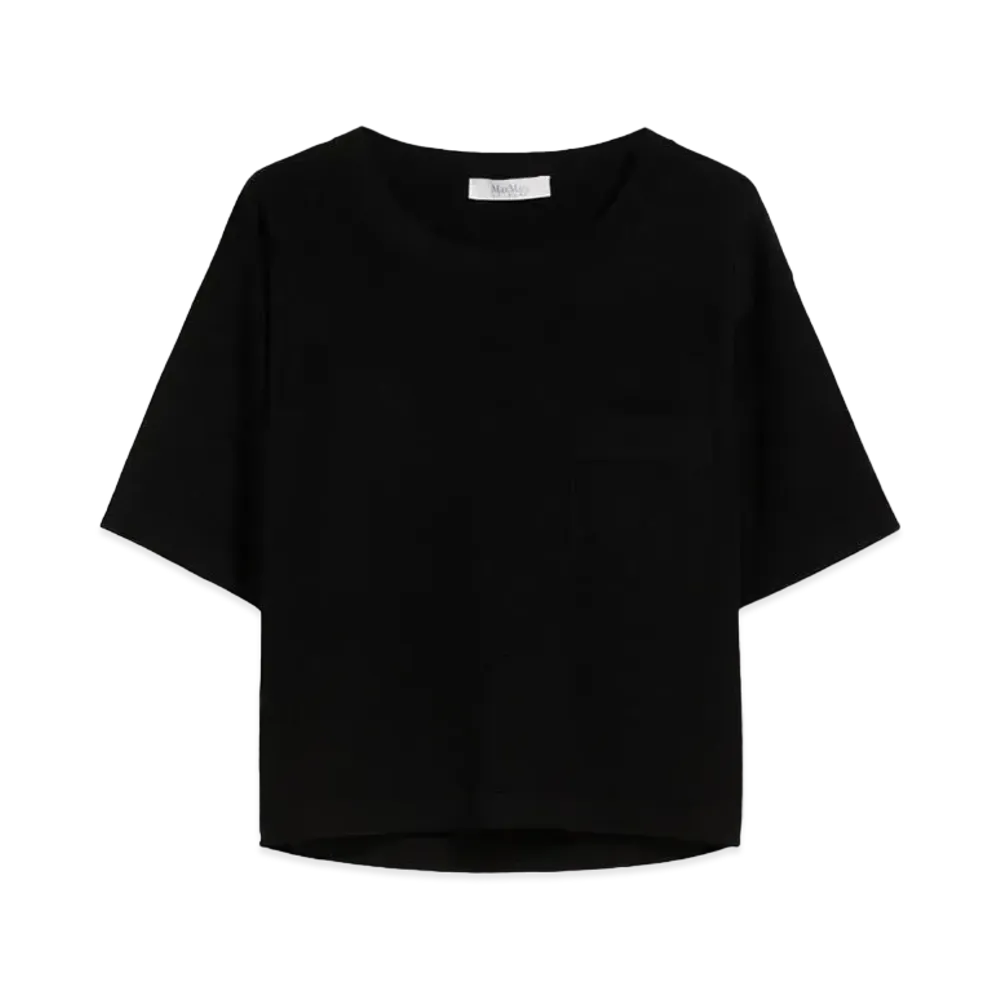 Max Mara Acro Viscose Yarn Boxy Knit "Black"
