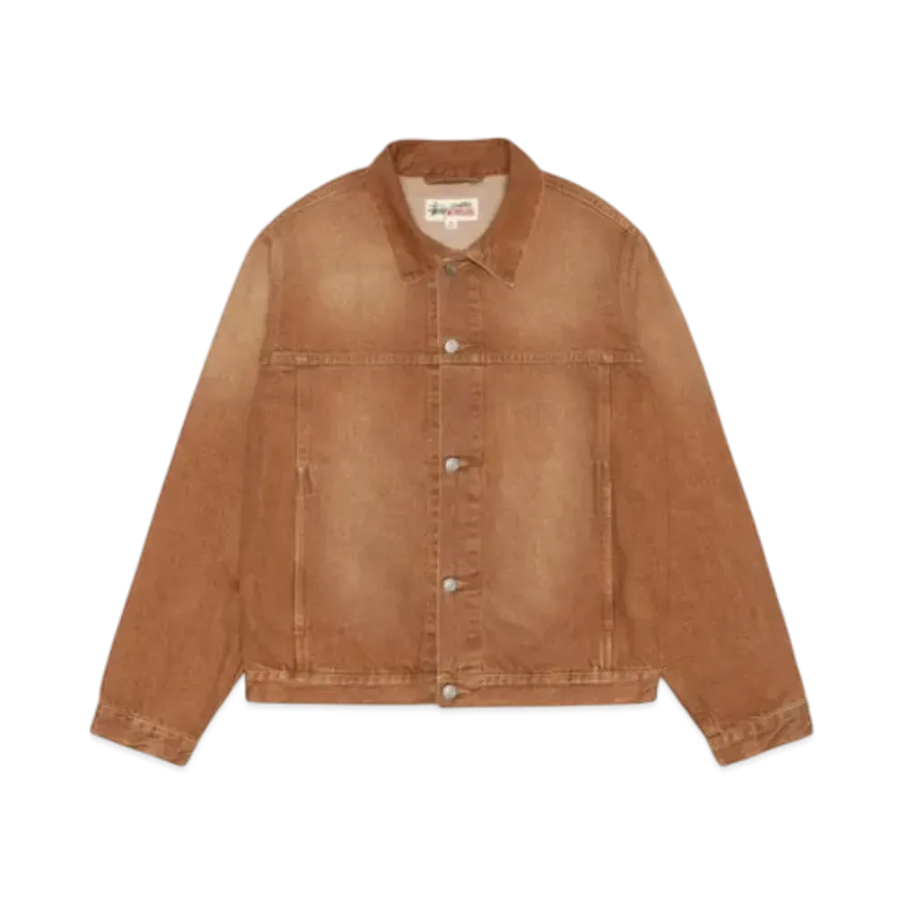 Stussy Trucker Jacket Vintage Denim "Brown"