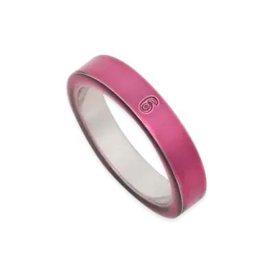 MM6 Maison Margiela Logo Ring "Fuchsia"