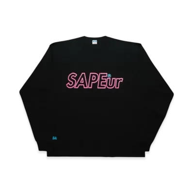 SAPEur Neon Logo L/S Tee "Black"