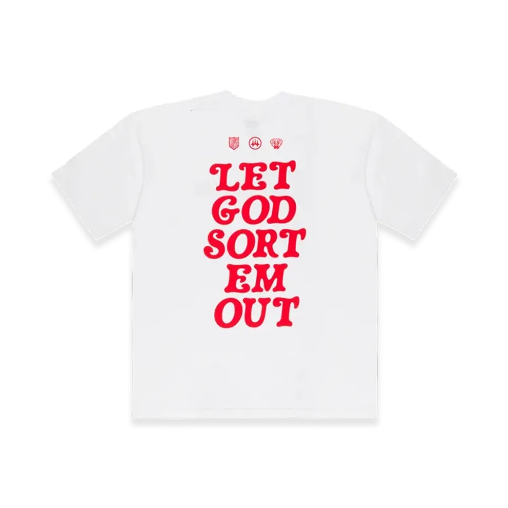 VERDY x CLIPSE Let God Sort Em Out Tee 3 "White"