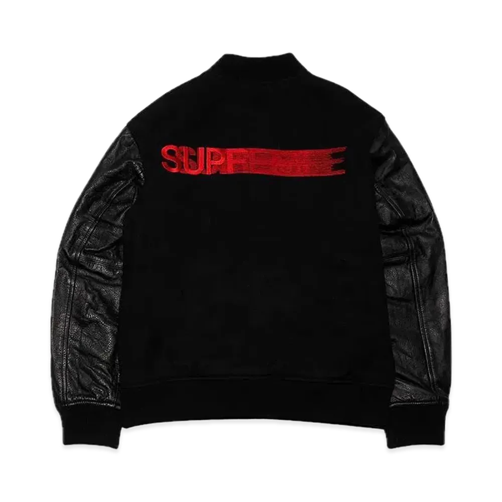 Supreme Motion Logo Varsity Jacket "Black"