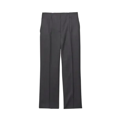 PRADA Women's Gabardine Trousers "Dark Gray"