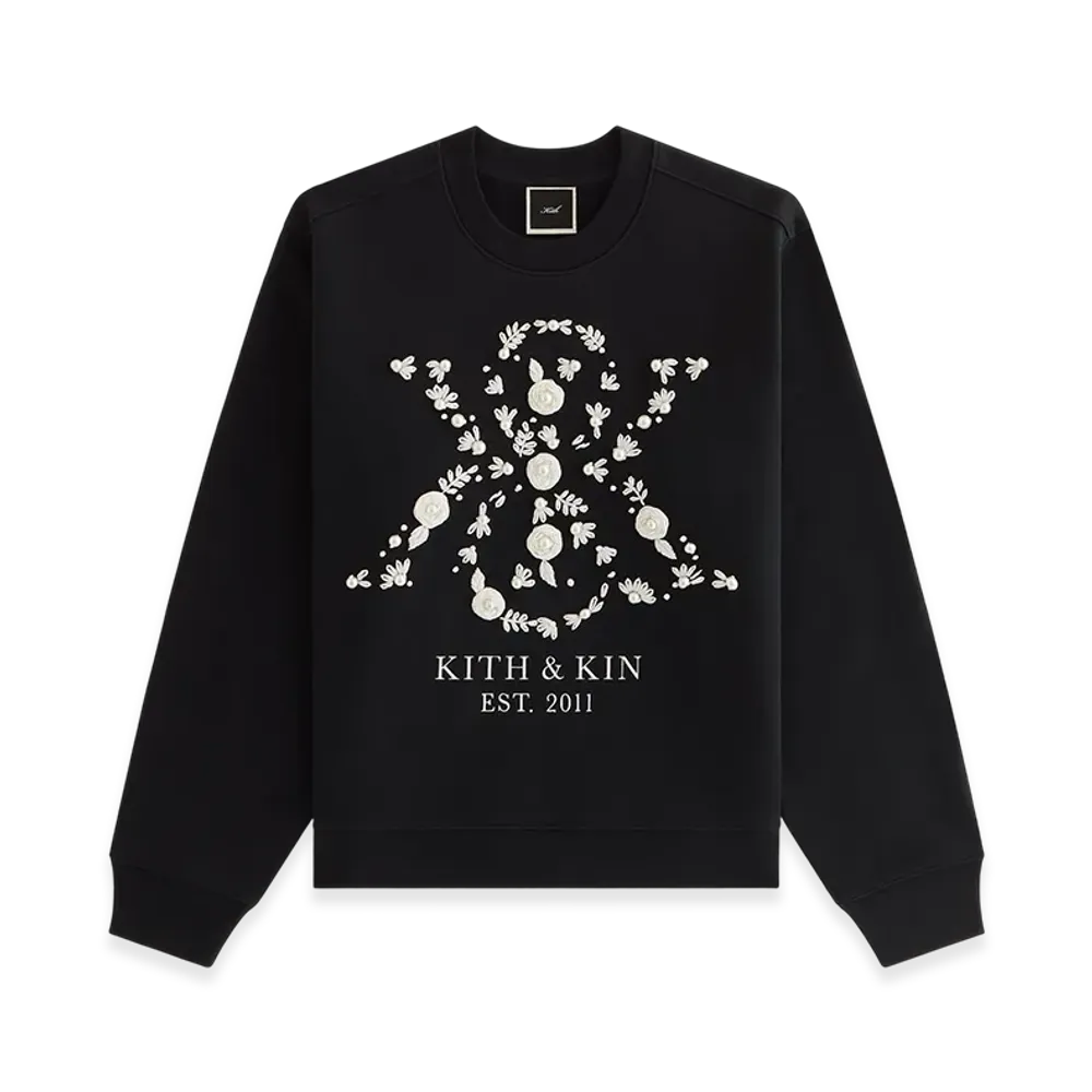Kith Women Ashwin Pearl Crest Crewneck "Black"
