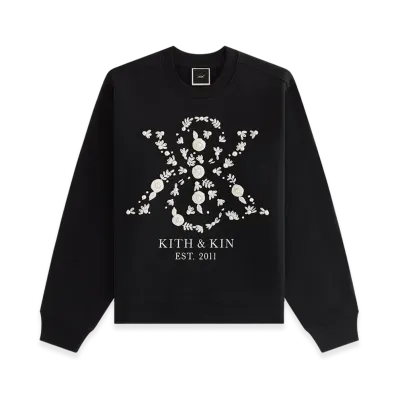Kith Women Ashwin Pearl Crest Crewneck "Black"