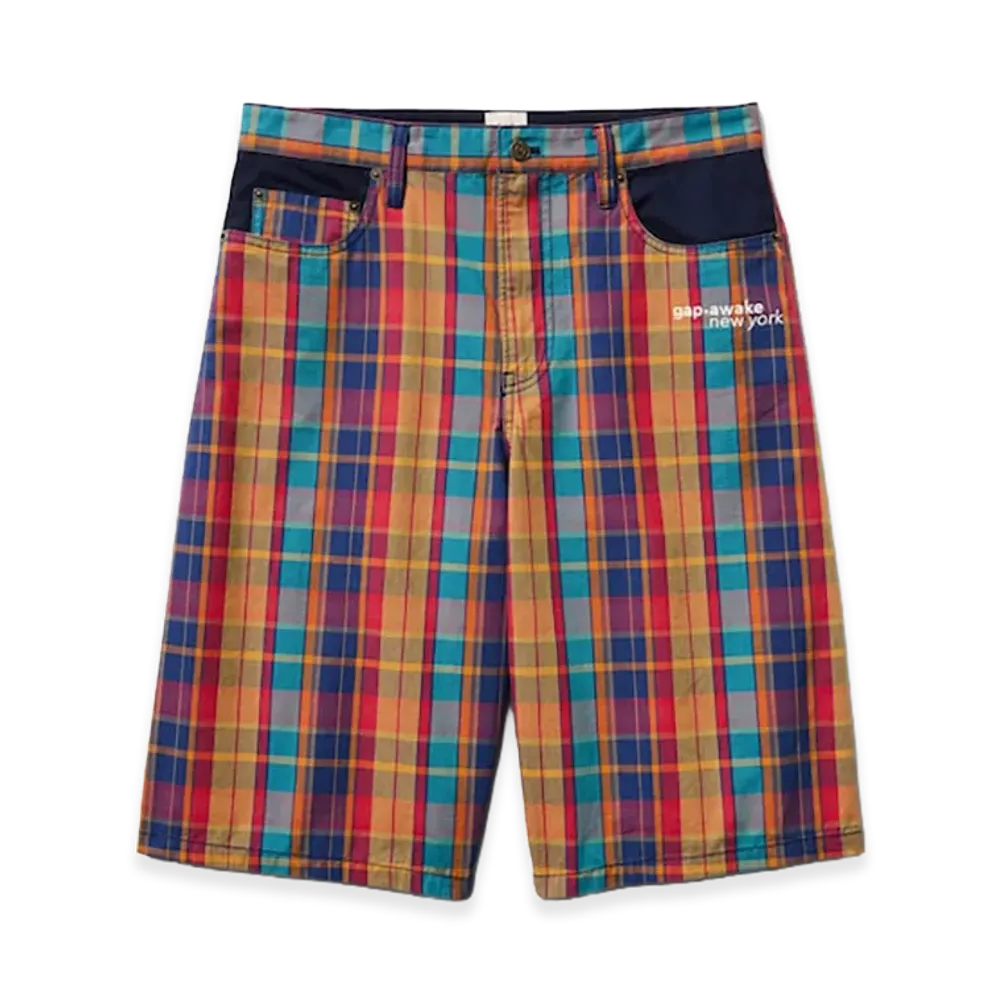 Gap x Awake NY Plaid Canvas Baggy Shorts "Red Blue Plaid"