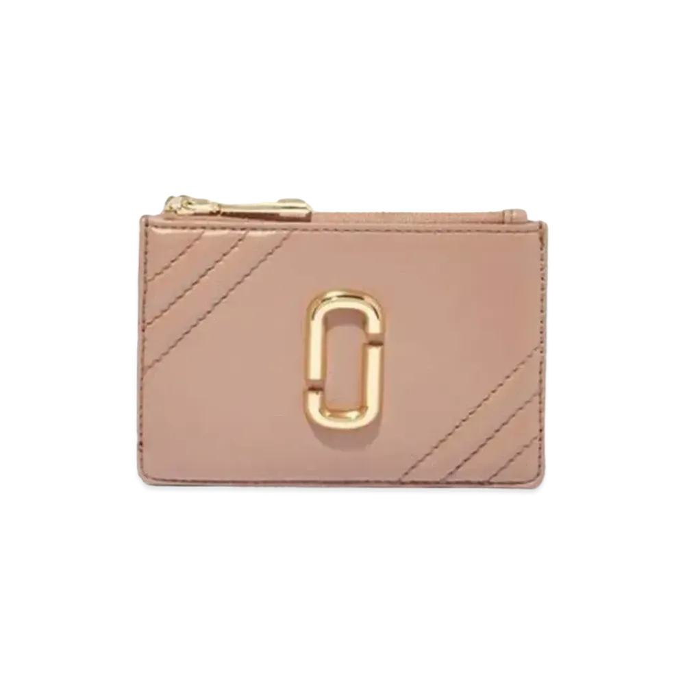 Marc Jacobs The Glam Shot Top Zip Multi Wallet "Dusty Beige"