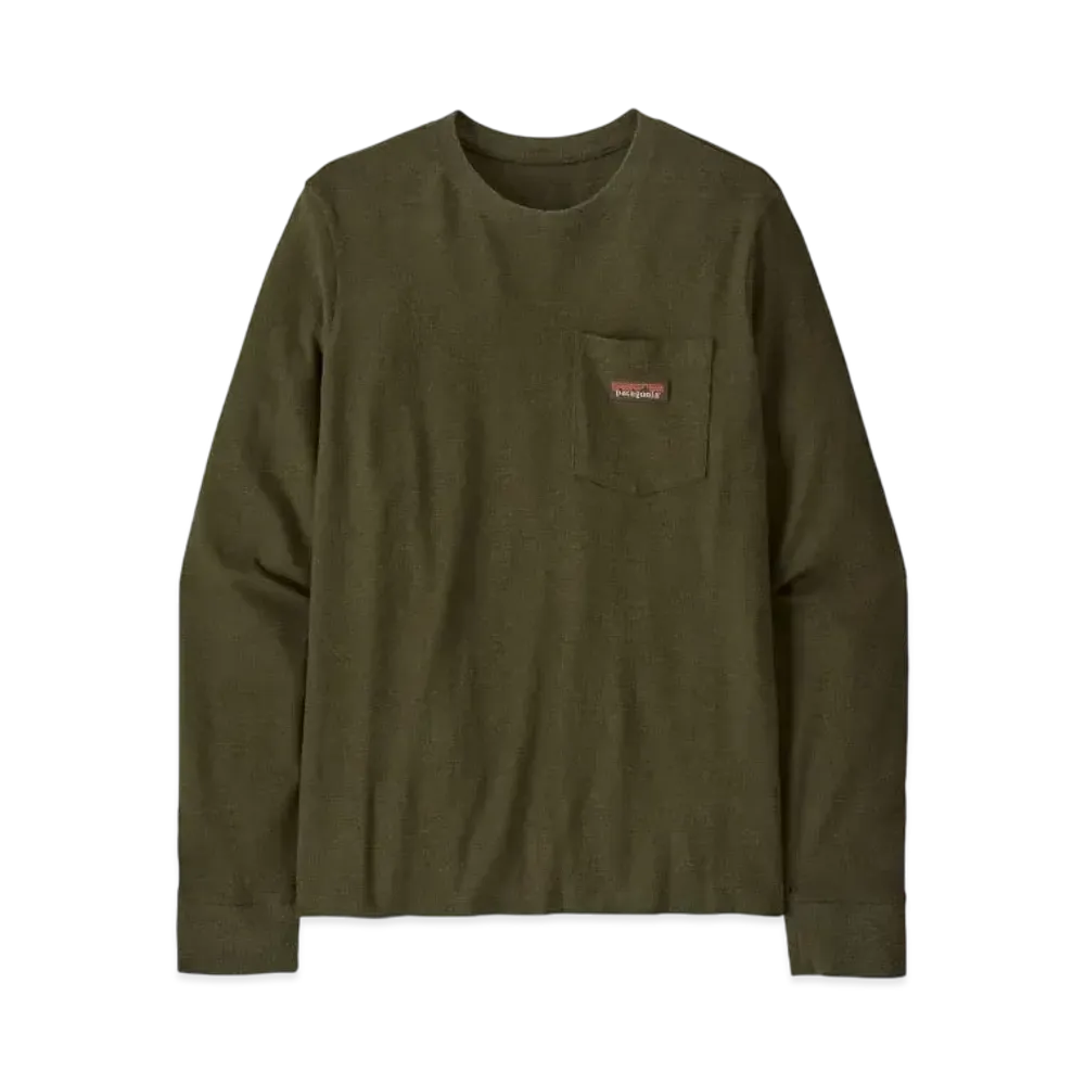 Patagonia Women's Longsleep Work Pocket Tee "Needle Green"