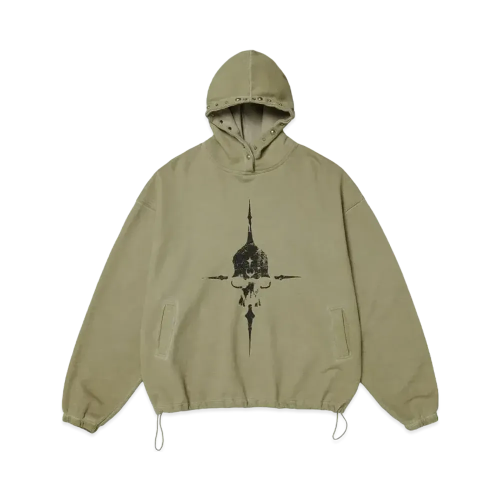 THUG CLUB Peace Stud Hoodie "Beige"
