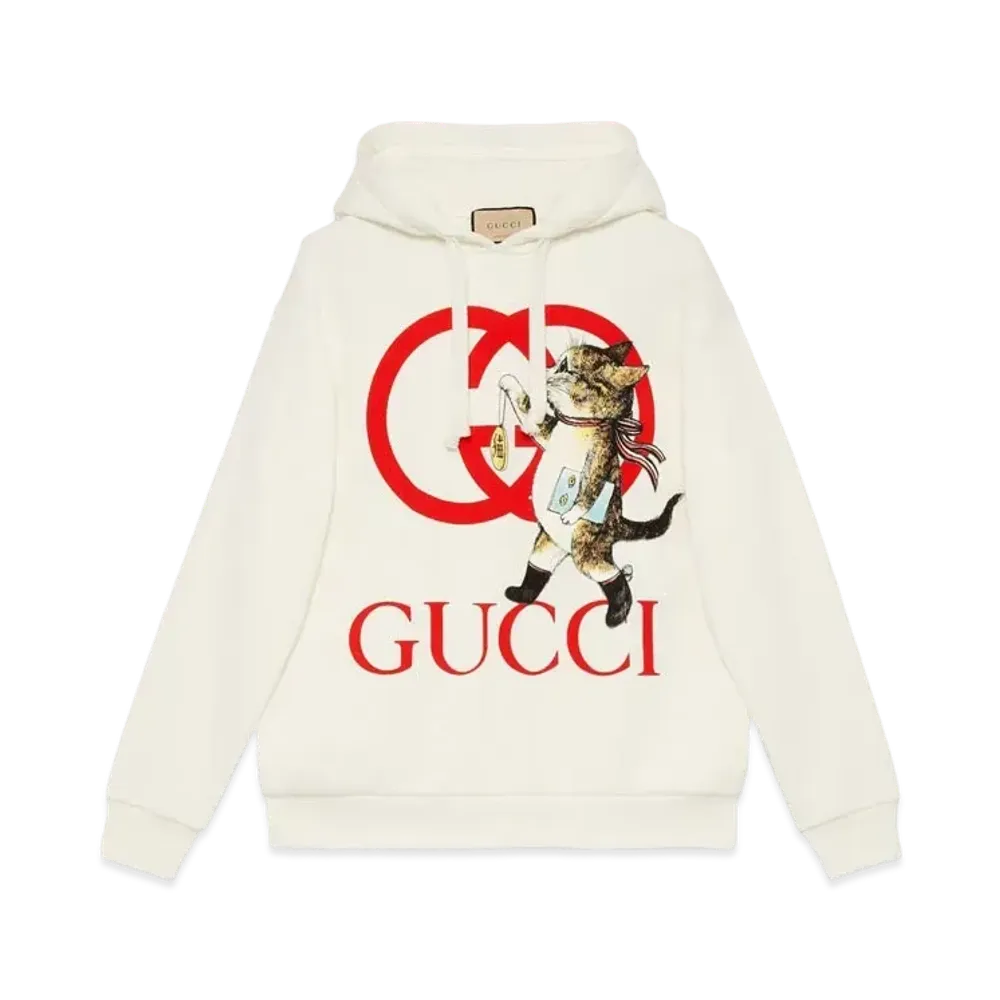 GUCCI x Yuko Higuchi Cat Print Sweatshirt Japan Exclusive "White"
