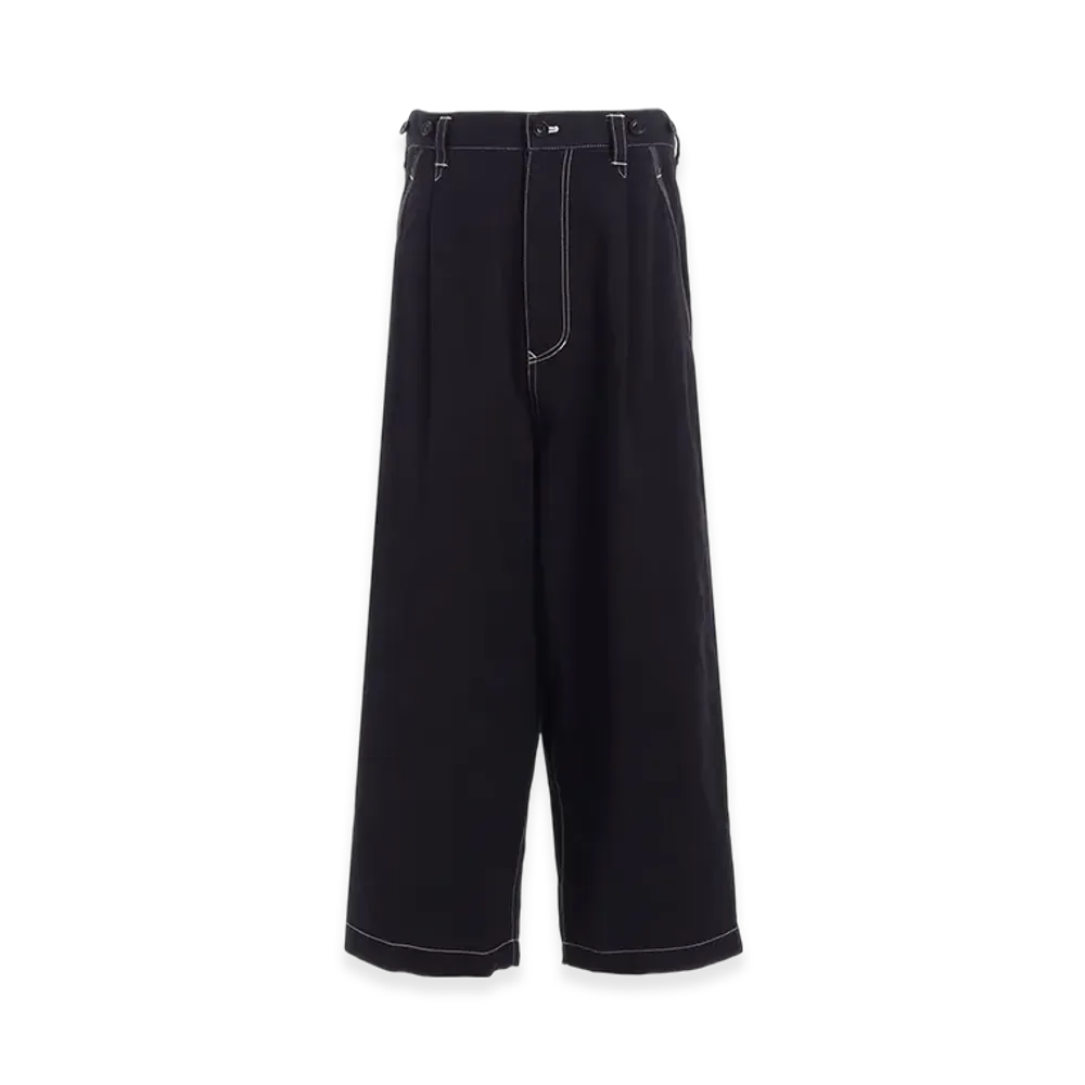 S'YTE Cotton Twill Garment Dyed Suspender Pants "Navy"