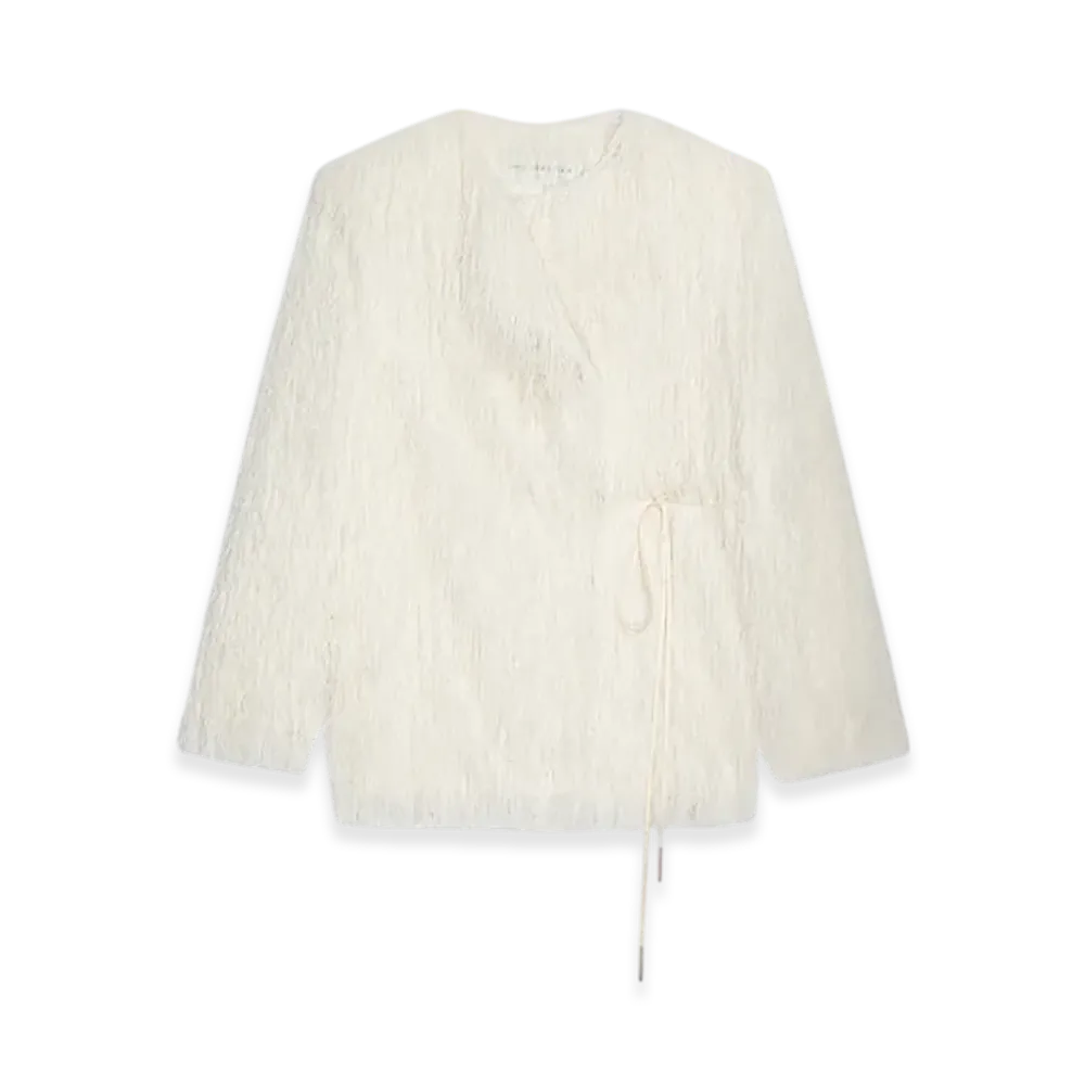 DRIES VAN NOTEN Women's Fringed Jacket "White"