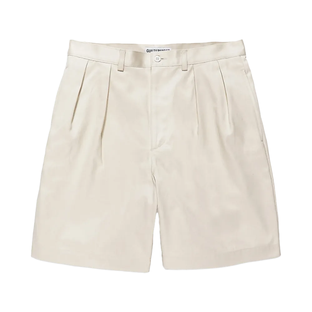 WACKO MARIA Double Pleated Chino Short Trousers "White"