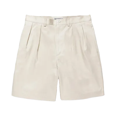 WACKO MARIA Double Pleated Chino Short Trousers "White"