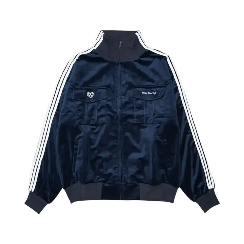 HTH velor track jacket "NAVY"