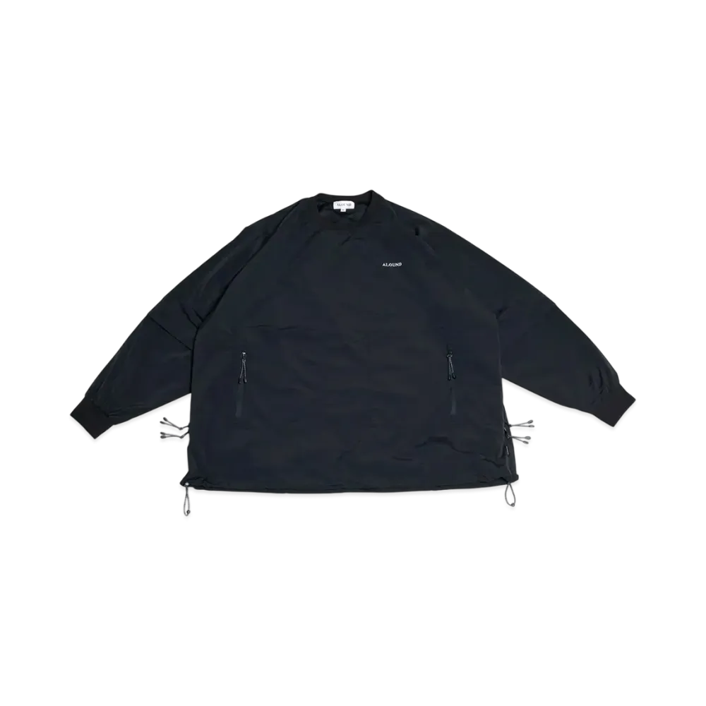 ALOUND Wide Detachable Nylon Pullover "Black"