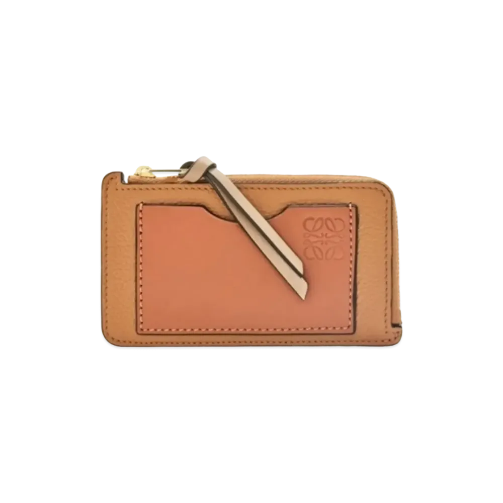 LOEWE Coin Card Holder Soft Grain Calf "Toffy/Tongue"